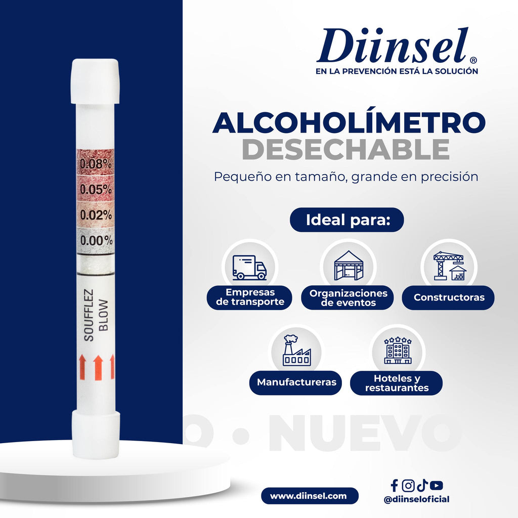 2-pack D-check, 2 Pruebas Rapidas de Alcoholimetro Desechables