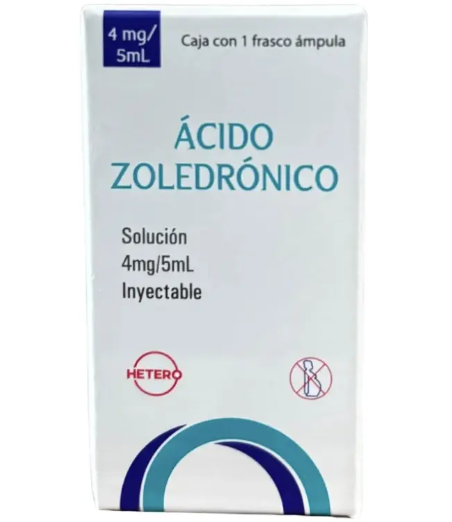 Ácido Zoledrónico Iny 4mg/5ml Con 1 Frasco Amp