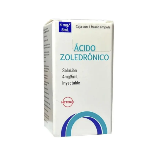 Ácido Zoledrónico Iny 4mg/5ml Con 1 Frasco Amp