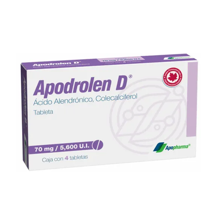Apodrolen D 70 mg / 5,600 UI – 4 tabletas
