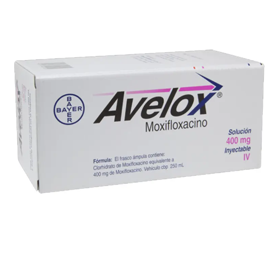 Avelox Solución Inyectable 400 Mg/250 Ml, 1 Frasco Ámpula 250 Ml