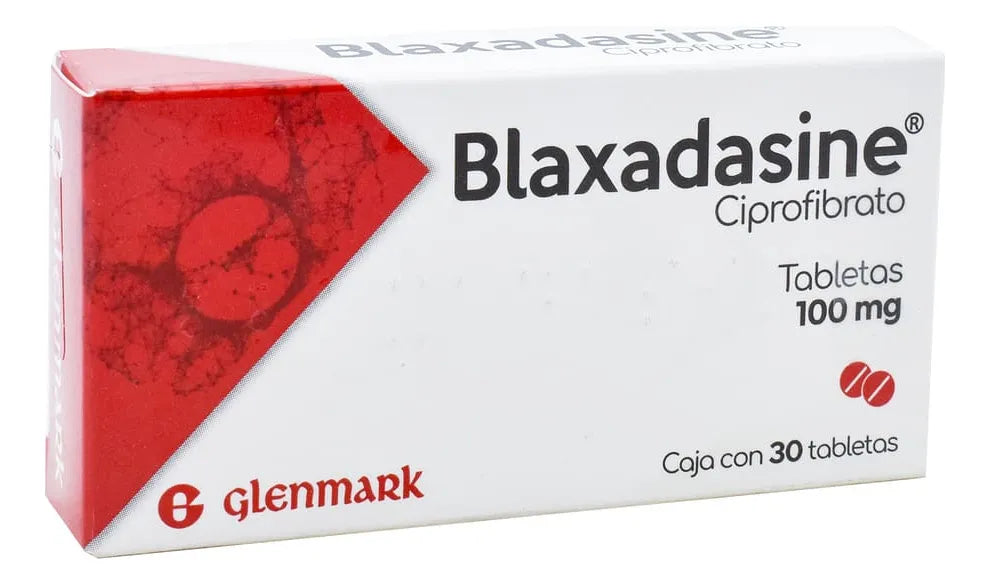 Blaxadasine Ciprofibrato 100 mg – Caja con 30 tabletas