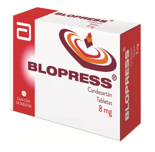 Blopress Tableta 8 Mg, 28 Tabletas