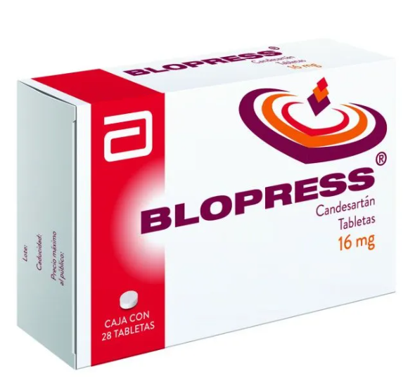 Blopress Tableta 16 Mg, 28 Tabletas