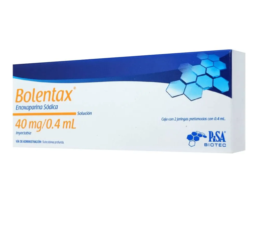 Bolentax Enoxaparina 40 mg/0.4 mL – Caja con 2 jeringas prellenadas