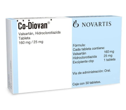 Co-diovan Co Diovan 160/25 Mg Frasco C/30 Tabletas - Novartis