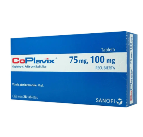 Coplavix Tabletas 75 Mg/100 Mg, 28 Tabletas