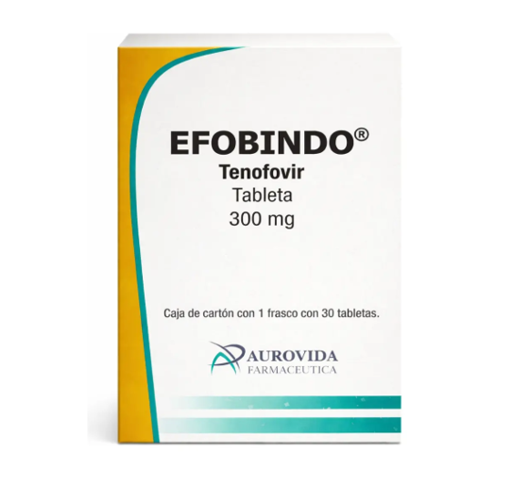Efobindo Tenofovir 300 Mg Frasco Con 30 Tabletas Aurovida