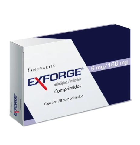 Exforge Comprimido 5 Mg/160 Mg, 28 Comprimidos