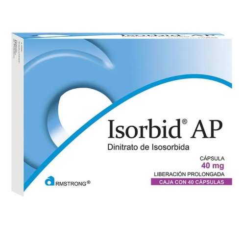 Isorbid AP Dinitrato de Isosorbida 40 mg – Caja con 40 cápsulas de liberación prolongada