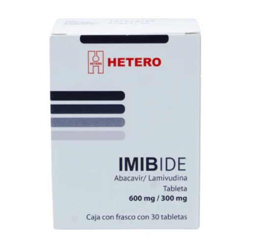 Imibide Abacavir/lamivudina 600mg/300mg 30 Tabletas- Hetero