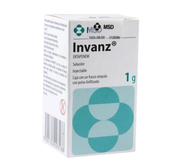 Invanz Solución Iny 1 G, 1 Frasco