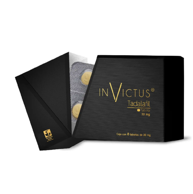 Invictus 20 mg, 8 Tabletas | Tadalafilo | FarmaVá
