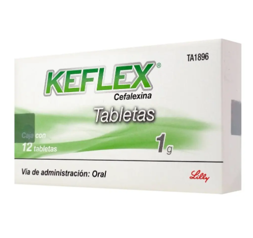 Keflex Tableta 1 G, 12 Tabletas