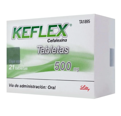Keflex Tableta 500 Mg, 21 Tabletas