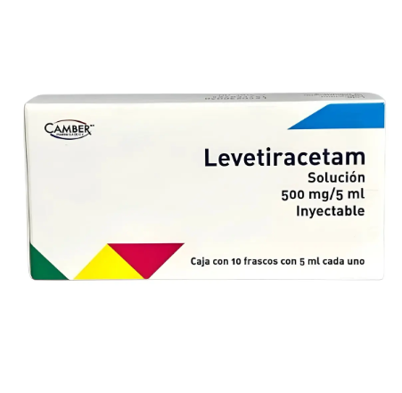 Levetiracetam 500mg Inyectable Caja Con 10 Unidades 5ml