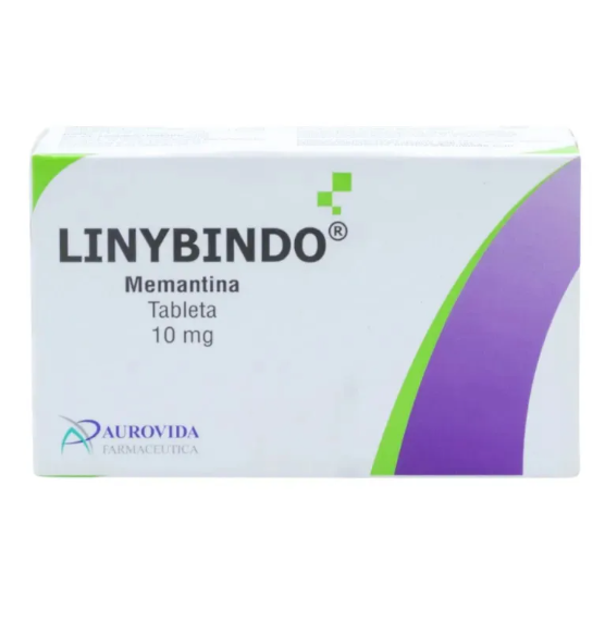 Memantina Linybindo 10mg Alzheimer 56 Tabletas Aurovida