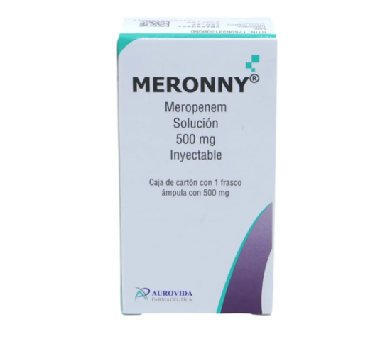 Meronny Meropenem Solución Inyectable 500 Mg, 1 Frasco Ámpula Aurovida