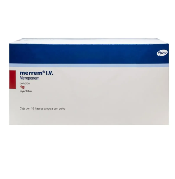 Merrem I.V. Solución 1 G, 10 Frascos Ámpula