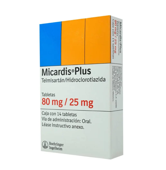 Micardis Plus Tabletas 80 Mg/25 Mg, 14 Tabletas