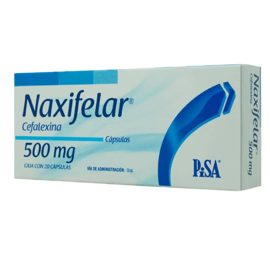 Naxifelar Cápsulas 500 Mg, 20 Cápsulas