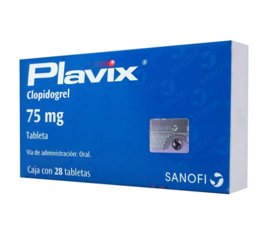 Plavix Tabletas 75 Mg, 28 Tabletas