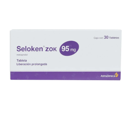 Seloken Zok Tableta De Liberación Prolongada 95 Mg, 30 Tabletas