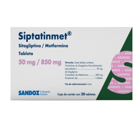 Siptatinmet Tableta 50 Mg/850 Mg, 28 Tabletas