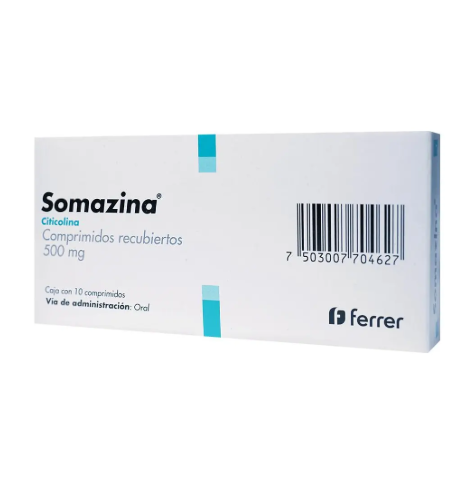 Somazina Comprimidos Recubiertos 500 Mg, 10 Comprimidos