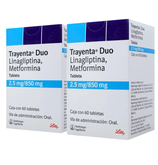 2-Pack Trayenta Duo Tabletas 2,5 Mg/850 Mg, Total 120 Tabletas