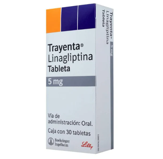 Trayenta Linagliptina 5 mg – Caja con 30 tabletas