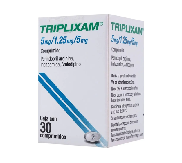 Triplixam Comprimidos 5 Mg/1.25 Mg/5 Mg, 30 Comprimidos