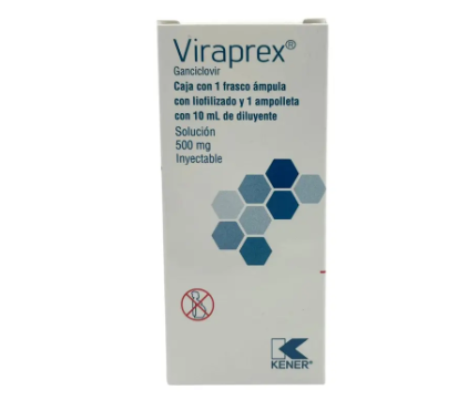 Viraprex Ganciclovir Solución 500mg/10ml 1 Frasco Kener