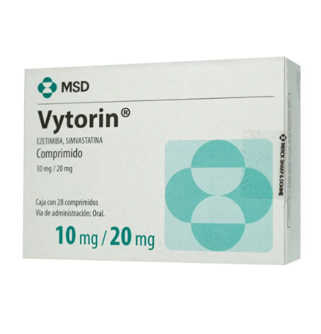 Vytorin Comprimidos 10 Mg/20 Mg, 28 Comprimidos