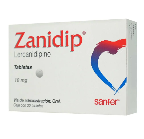 Zanidip Tabletas 10 Mg, 30 Tabletas