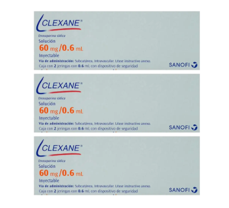 3-pack CLEXANE — Enoxaparina 60mg, total 6 jeringas.