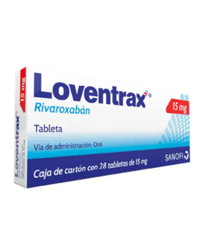 Loventrax Rivaroxabán 15 mg – Caja con 28 tabletas