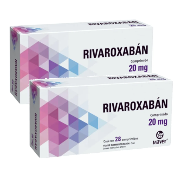 2pack- Rivaroxaban 20 Mg, Total 56 Tabs. Maver